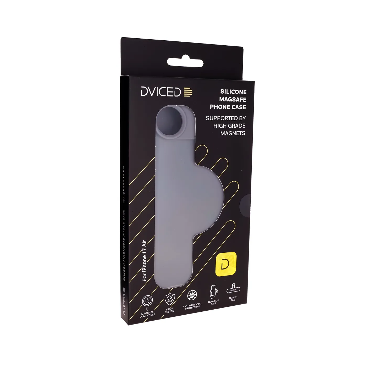 Dviced silikonska MagSafe maskica za iPhone 17 Air - siva — Dviced silikonska MagSafe maskica za iPhone 17 Air - siva
