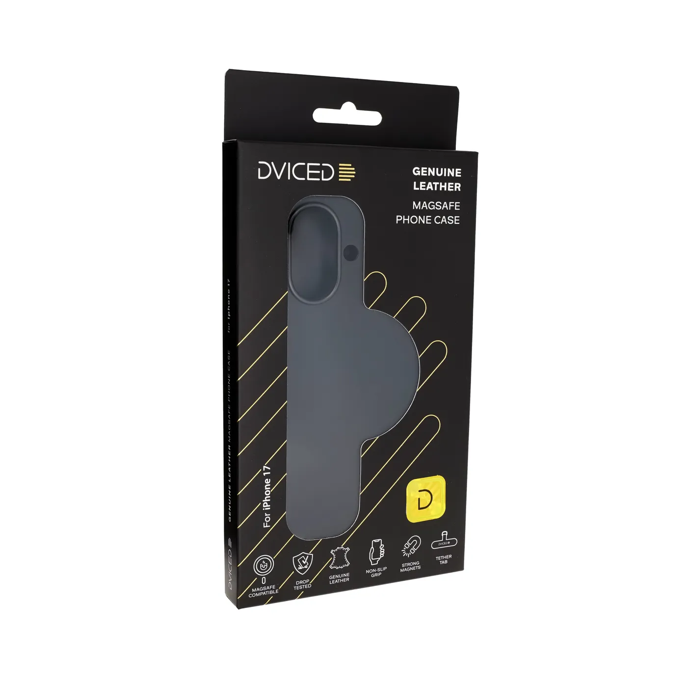 Dviced kožna MagSafe torbica za iPhone 17 - crna — Dviced kožna MagSafe torbica za iPhone 17 - crna
