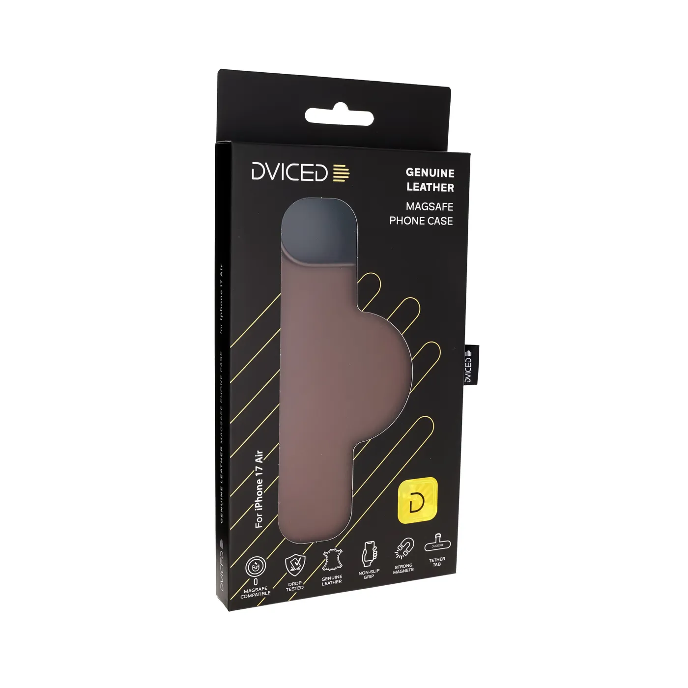 Dviced kožna MagSafe torbica za iPhone 17 Air - smeđa — Dviced kožna MagSafe torbica za iPhone 17 Air - smeđa