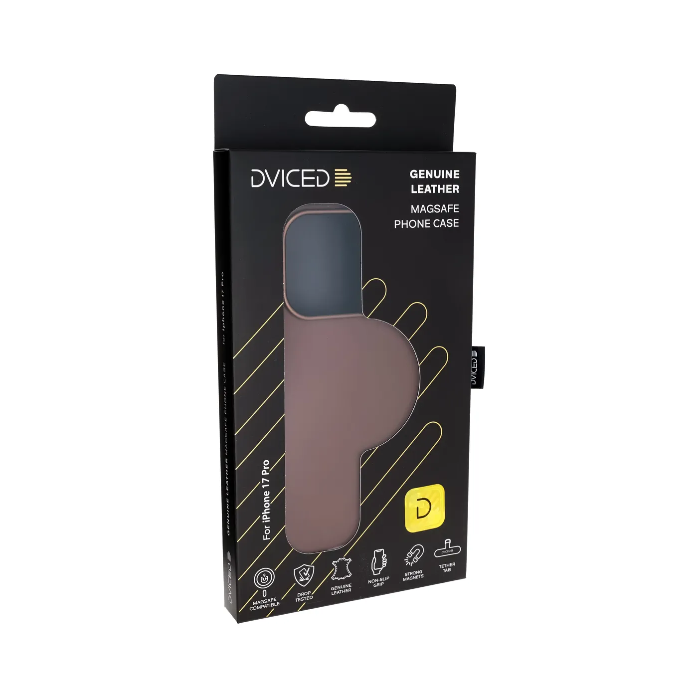 Dviced kožna MagSafe torbica za iPhone 17 Pro - smeđa — Dviced kožna MagSafe torbica za iPhone 17 Pro - smeđa