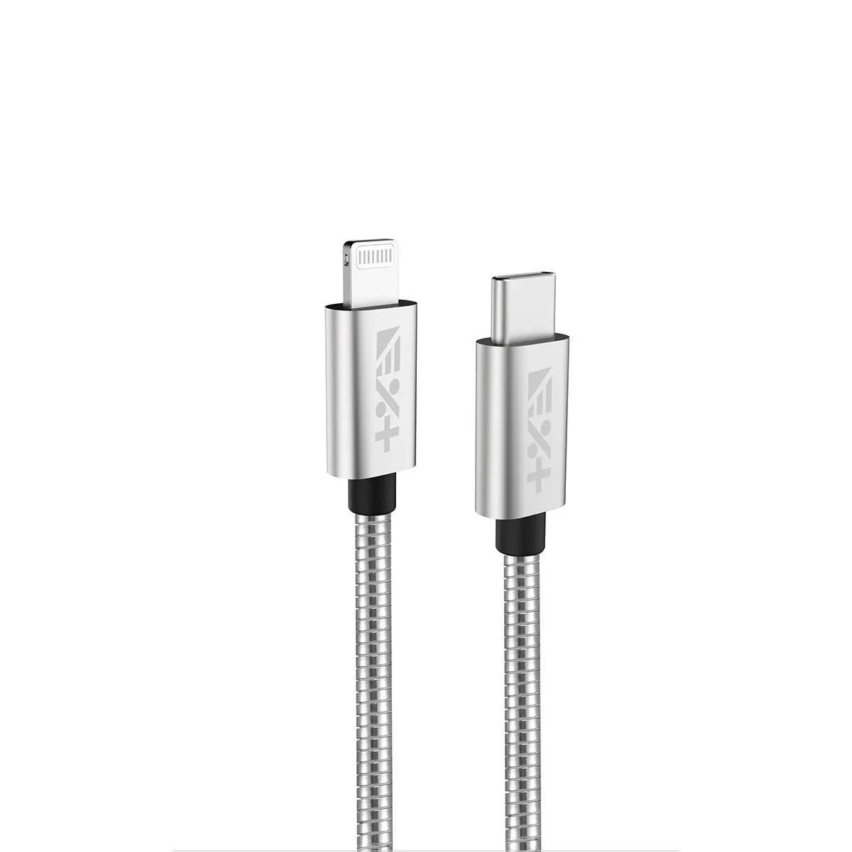 Next One USB-C na Lightning 1,2 m metalni kabel - srebrna — Next One USB-C na Lightning 1,2 m metalni kabel - srebrna