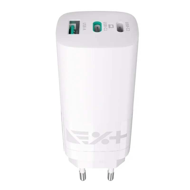 Next One 65 W 3-port GaN adapter za punjenje — Next One 65 W 3-port GaN adapter za punjenje