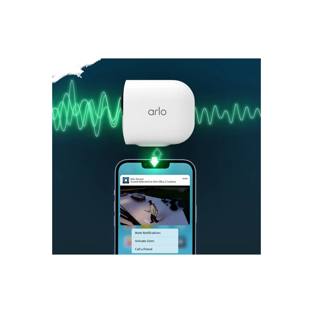 ARLO Ultra 2 vanjska sigurnosna kamera (set od 2 kamere + bazna stanica) - bijela — ARLO Ultra 2 vanjska sigurnosna kamera (set od 2 kamere + bazna stanica) - bijela