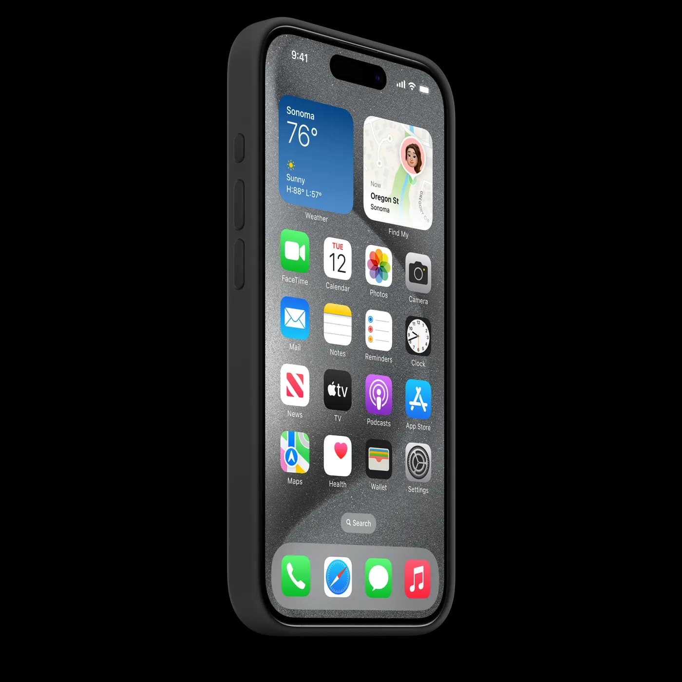 iPhone 15 Pro Silicone Case with MagSafe — Noir