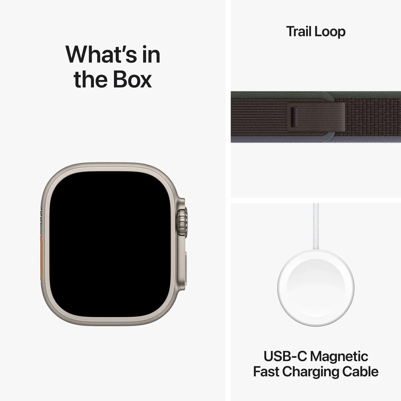 Apple Watch Ultra 2 GPS + Cellular 49mm - kućište od titana s plavom/crnom Trail Loopom - S/M — Apple Watch Ultra 2 GPS + Cellular 49mm - kućište od titana s plavom/crnom Trail Loopom - S/M