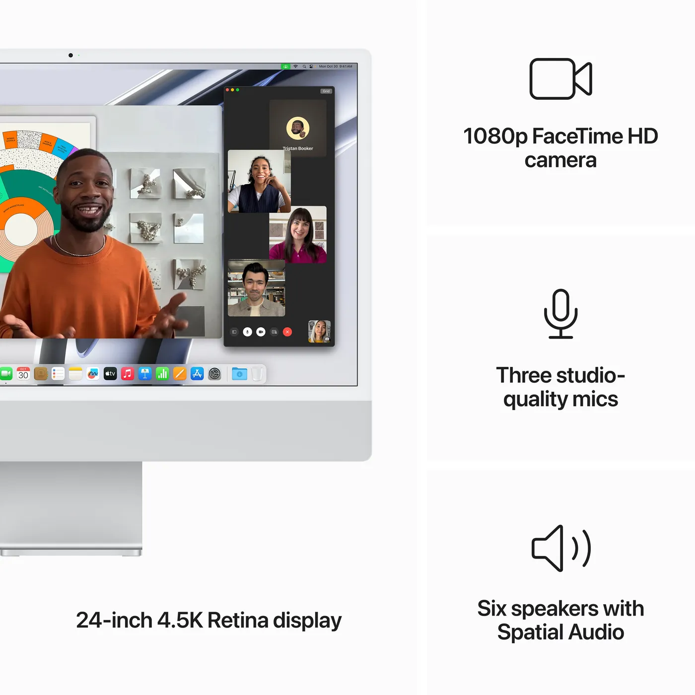 24-inčni iMac Retina 4.5K: M3 s 8-jezgrenim CPU i 10-jezgrenim GPU, 24 Go, 1 To - srebrna - međunarodna tipkovnica — 24-inčni iMac Retina 4.5K: M3 s 8-jezgrenim CPU i 10-jezgrenim GPU, 24 Go, 1 To - srebrna - međunarodna tipkovnica