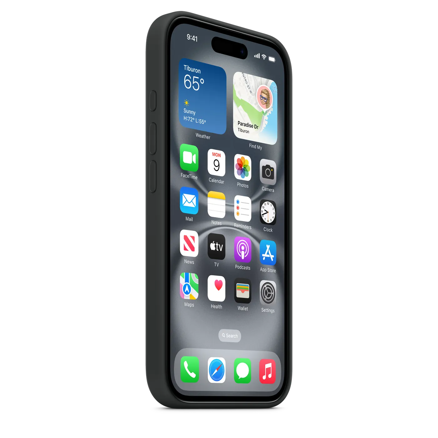 iPhone 16 Silicone Case with MagSafe — Noir
