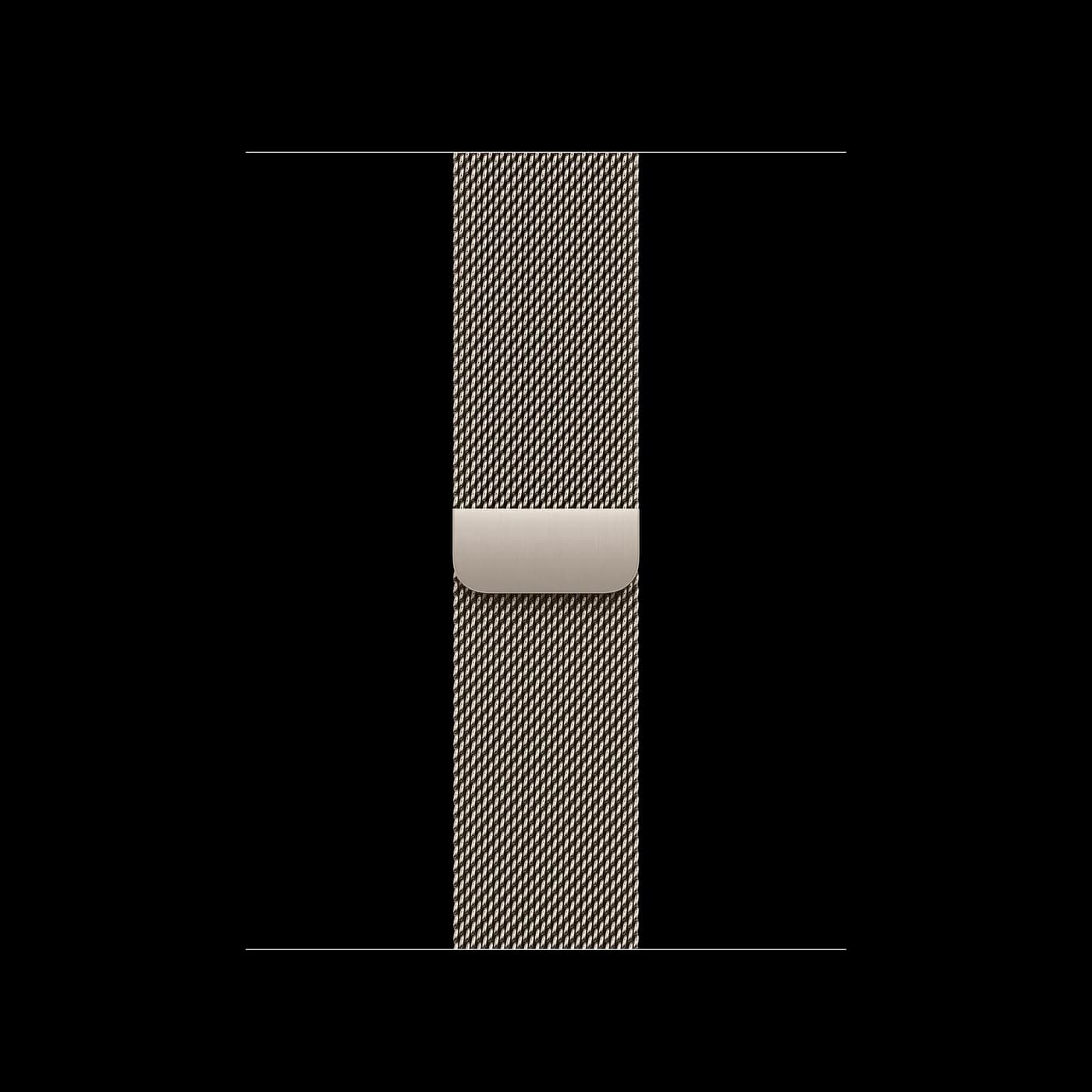 2024 Apple Watch Milanese Loop — Naturel · 40mm · Taille unique (convient à la plupart) · Acier inoxydable