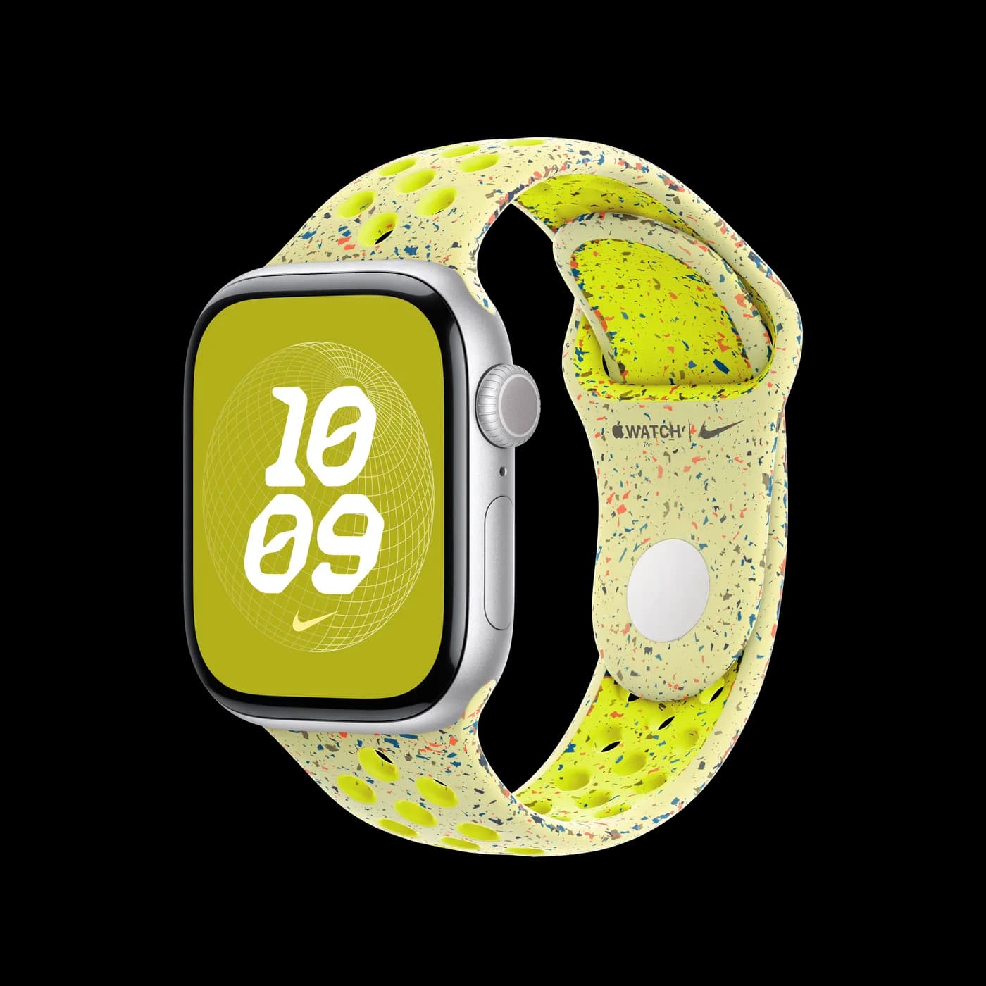 2024 Apple Watch Nike Sport Band — Volt Splash · 42mm · M/L