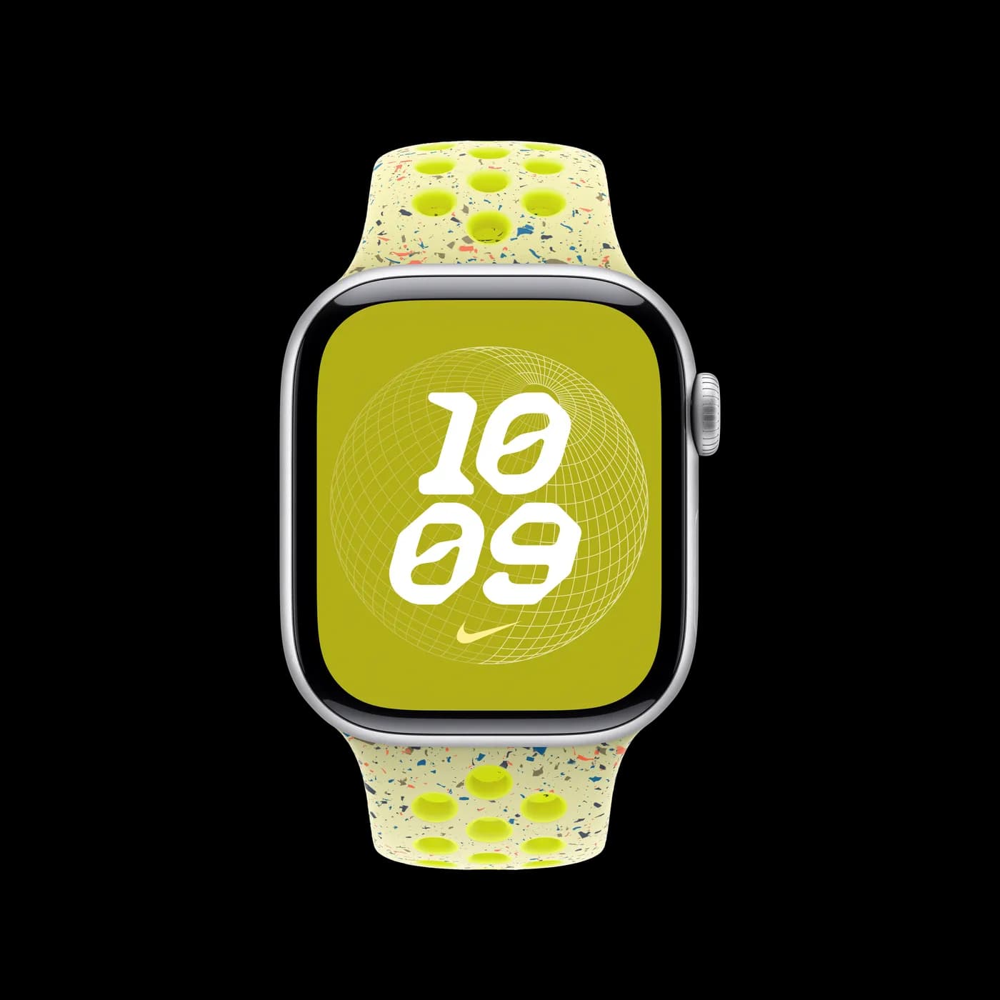 2024 Apple Watch Nike Sport Band — Volt Splash · 42mm · M/L