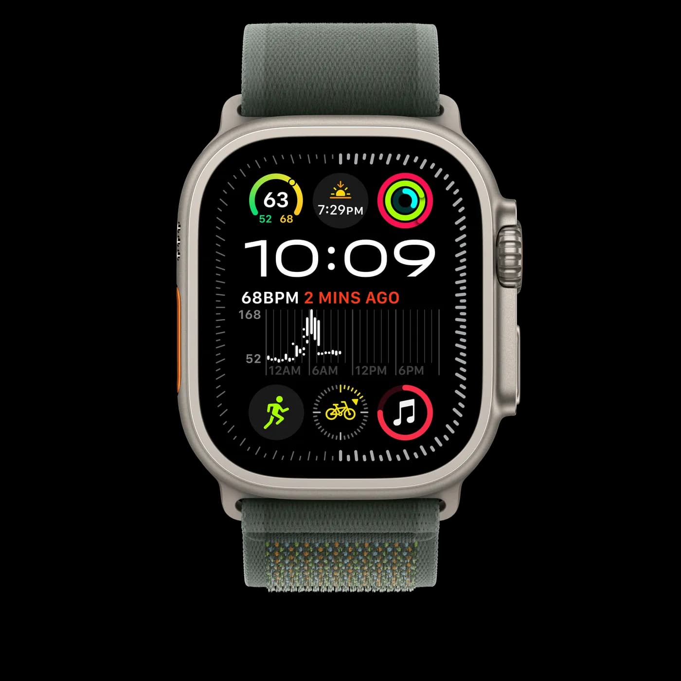 2024 Apple Watch Trail Loop — Vert · S/M · Naturel