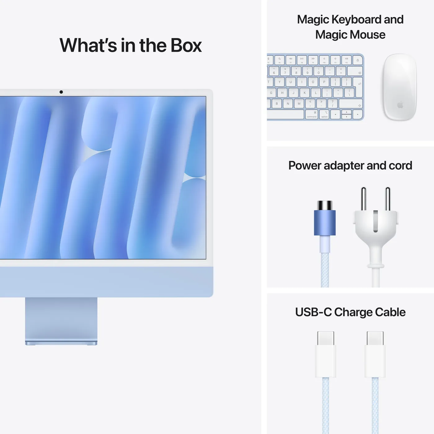 24-inčni iMac Retina 4.5K: M4 s 8-jezgrenim CPU i 8-jezgrenim GPU, 256 Go SSD - plava — 24-inčni iMac Retina 4.5K: M4 s 8-jezgrenim CPU i 8-jezgrenim GPU, 256 Go SSD - plava