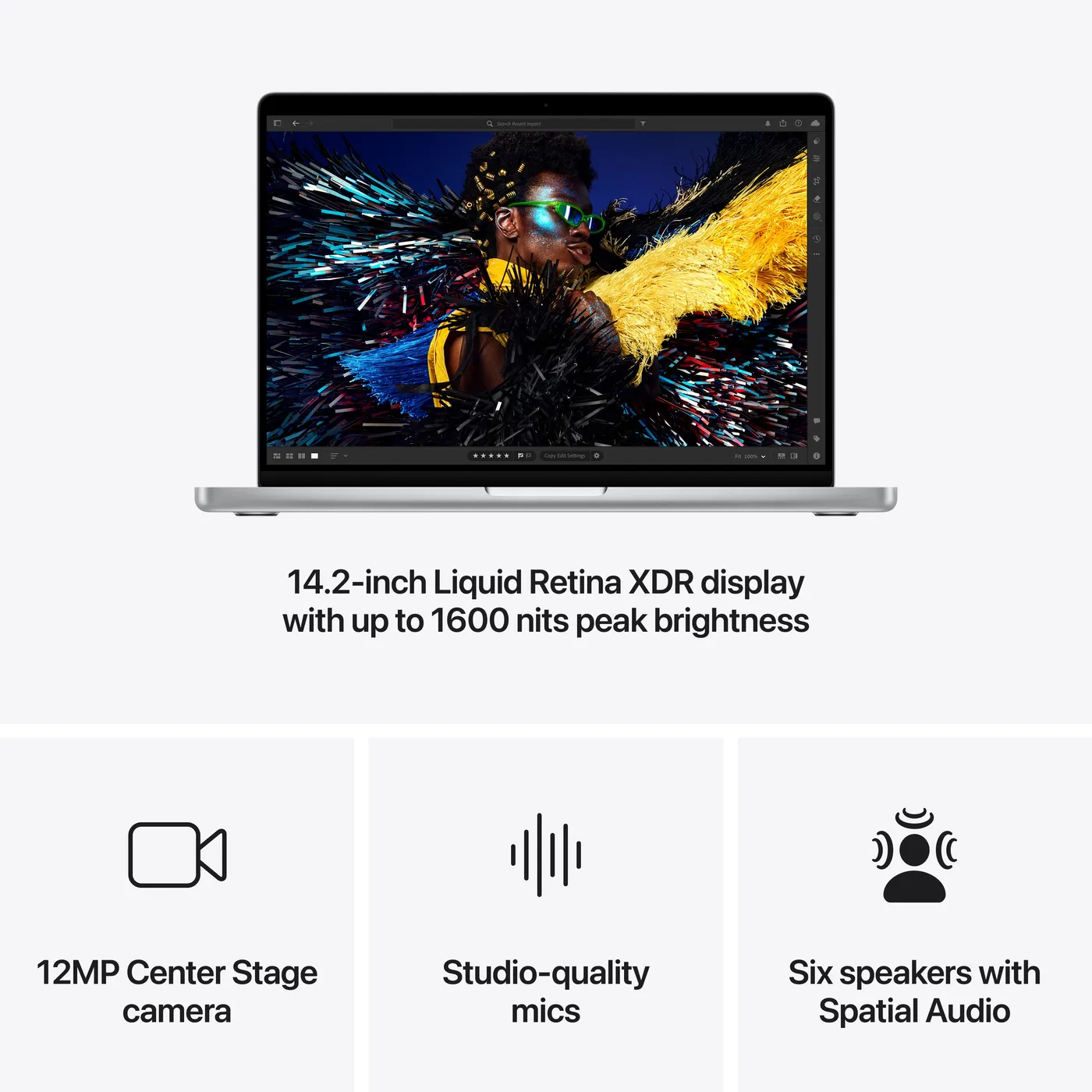 14-inch MacBook Pro M4 Max — Argent · Puce Apple M4 Max, CPU 14 cœurs et GPU 32 cœurs · 36 Go · 1 To