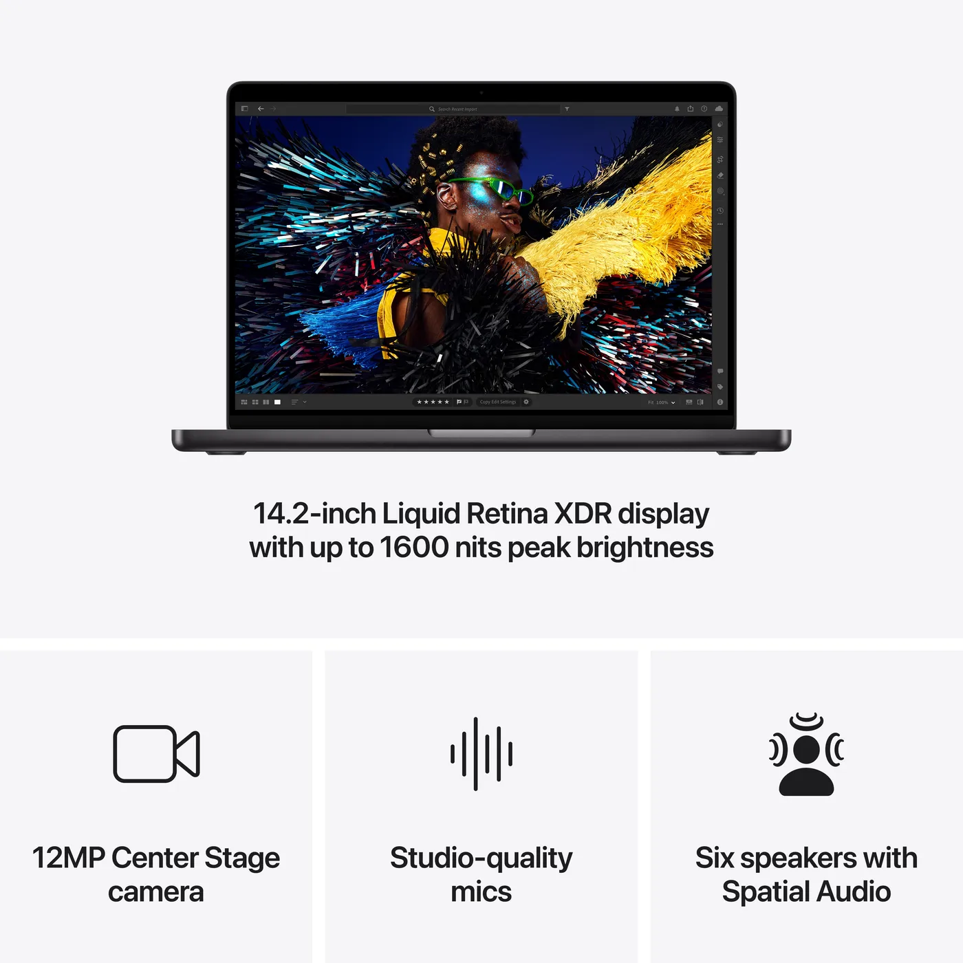 14-inčni MacBook Pro: M4 Pro s 12-jezgrenim CPU i 16-jezgrenim GPU, 512 Go SSD - svemirski crna — 14-inčni MacBook Pro: M4 Pro s 12-jezgrenim CPU i 16-jezgrenim GPU, 512 Go SSD - svemirski crna