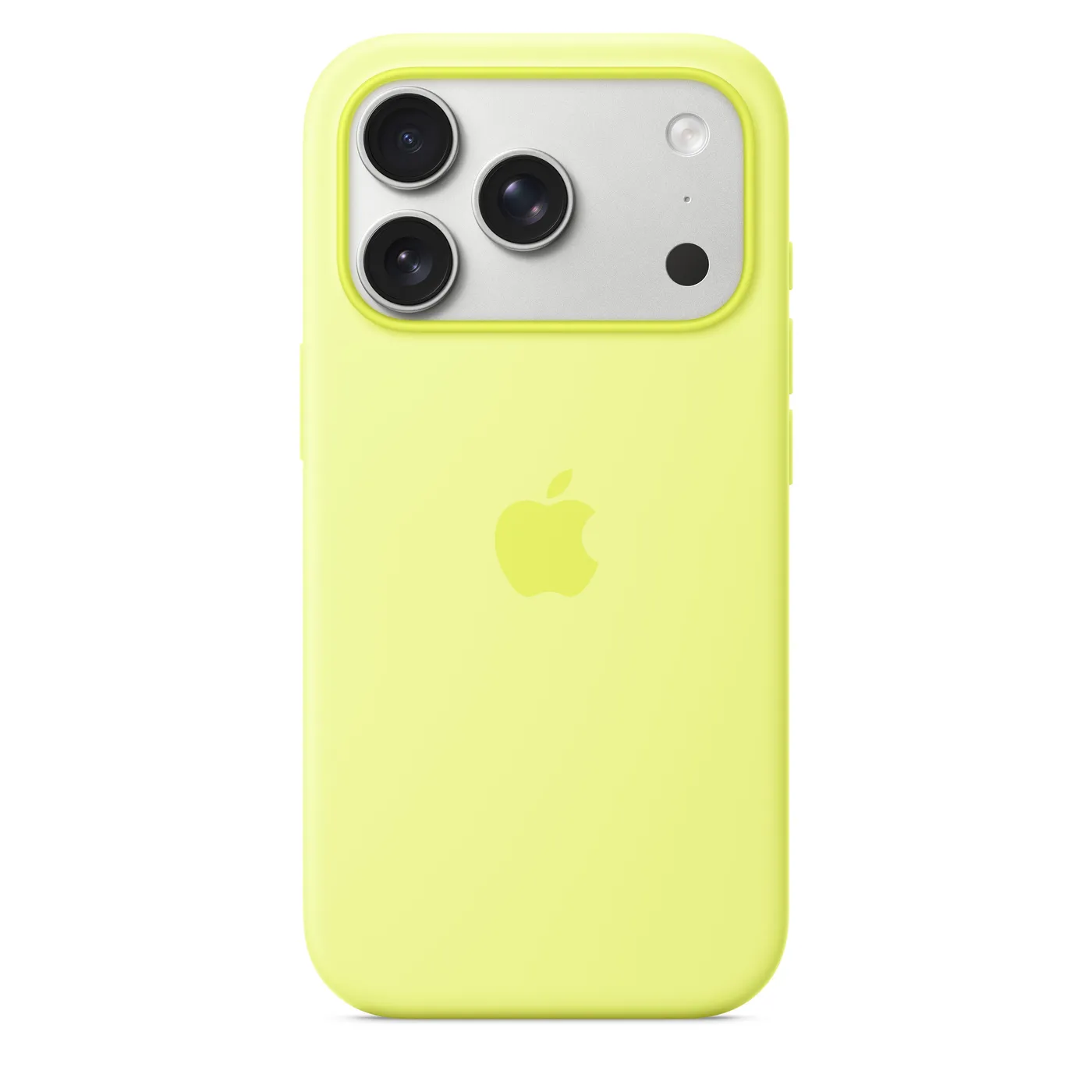 iPhone 17 Pro silikonska maska s MagSafe - neon žuta — iPhone 17 Pro silikonska maska s MagSafe - neon žuta