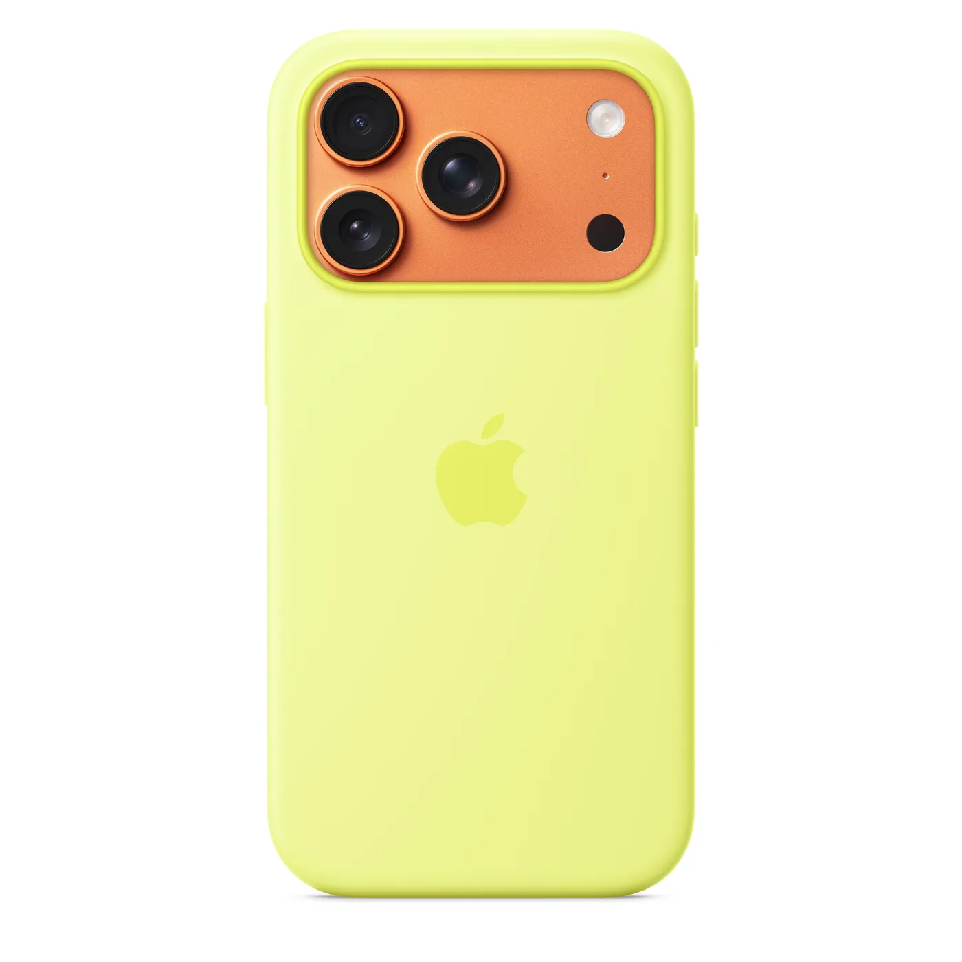 iPhone 17 Pro silikonska maska s MagSafe - neon žuta — iPhone 17 Pro silikonska maska s MagSafe - neon žuta