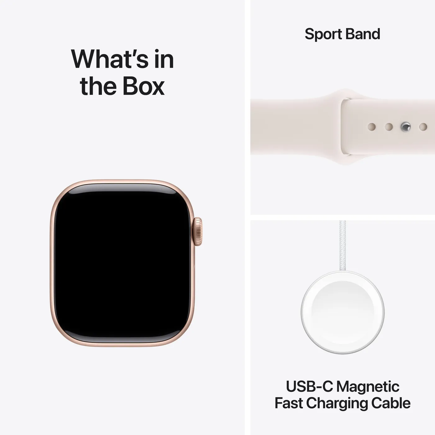 Apple Watch Series 11 GPS 42 mm ružičasto-zlatno aluminijsko kućište s Sport Band-om boje svijetlog rumenila - S/M — Apple Watch Series 11 GPS 42 mm ružičasto-zlatno aluminijsko kućište s Sport Band-om boje svijetlog rumenila - S/M