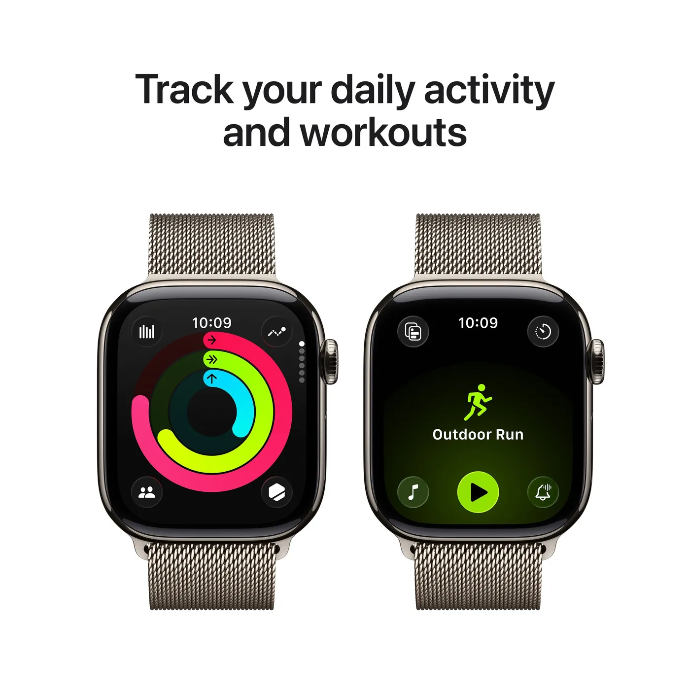 Apple Watch Series 11 GPS + Cellular 42 mm kućište od prirodnog titanija s Milanese Loop-om od prirodnog titanija — Apple Watch Series 11 GPS + Cellular 42 mm kućište od prirodnog titanija s Milanese Loop-om od prirodnog titanija