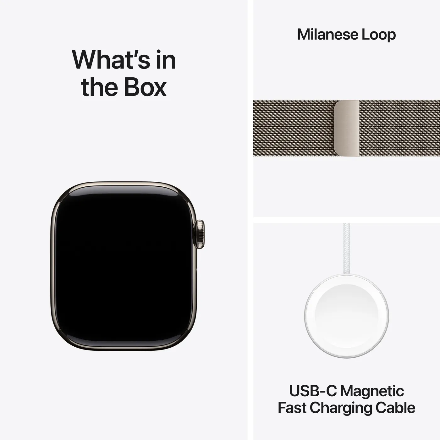 Apple Watch Series 11 GPS + Cellular 42 mm kućište od prirodnog titanija s Milanese Loop-om od prirodnog titanija — Apple Watch Series 11 GPS + Cellular 42 mm kućište od prirodnog titanija s Milanese Loop-om od prirodnog titanija