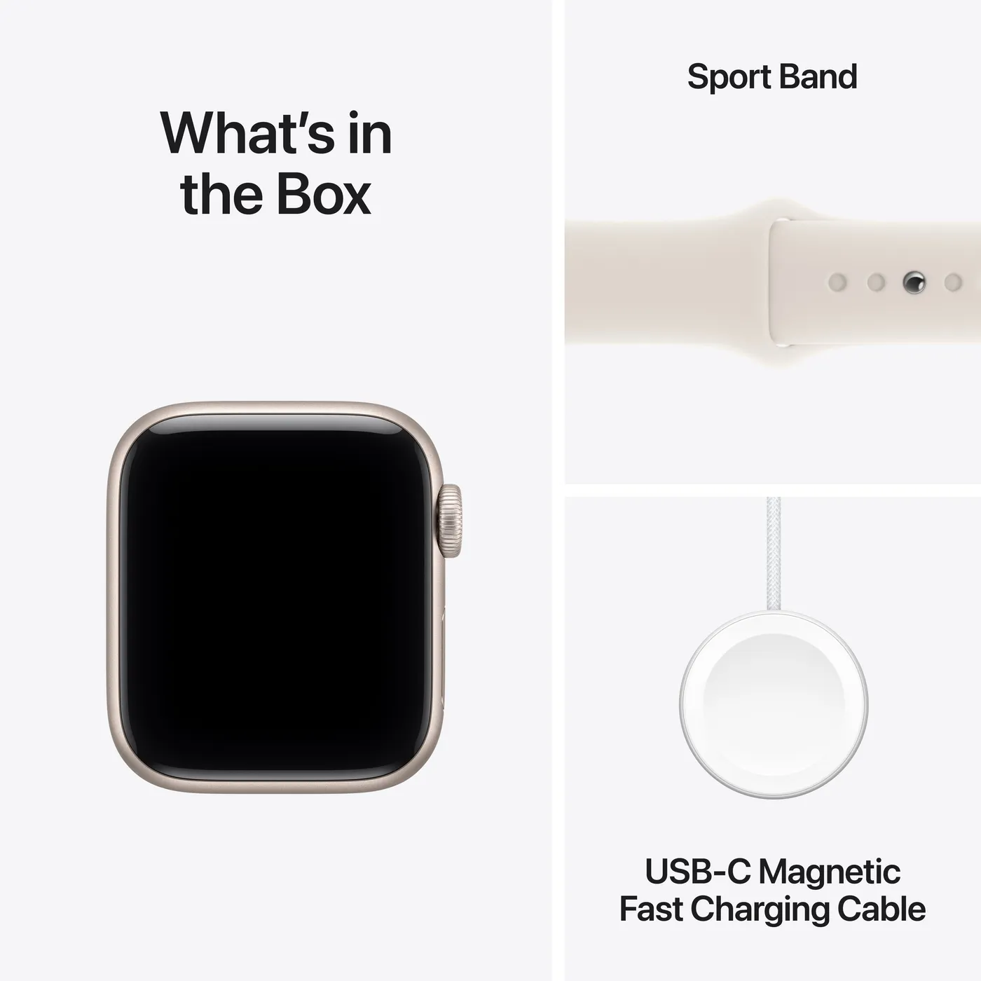 Apple Watch SE 3 GPS 40 mm zvjezdano aluminijsko kućište sa zvjezdanim Sport Band-om - S/M — Apple Watch SE 3 GPS 40 mm zvjezdano aluminijsko kućište sa zvjezdanim Sport Band-om - S/M