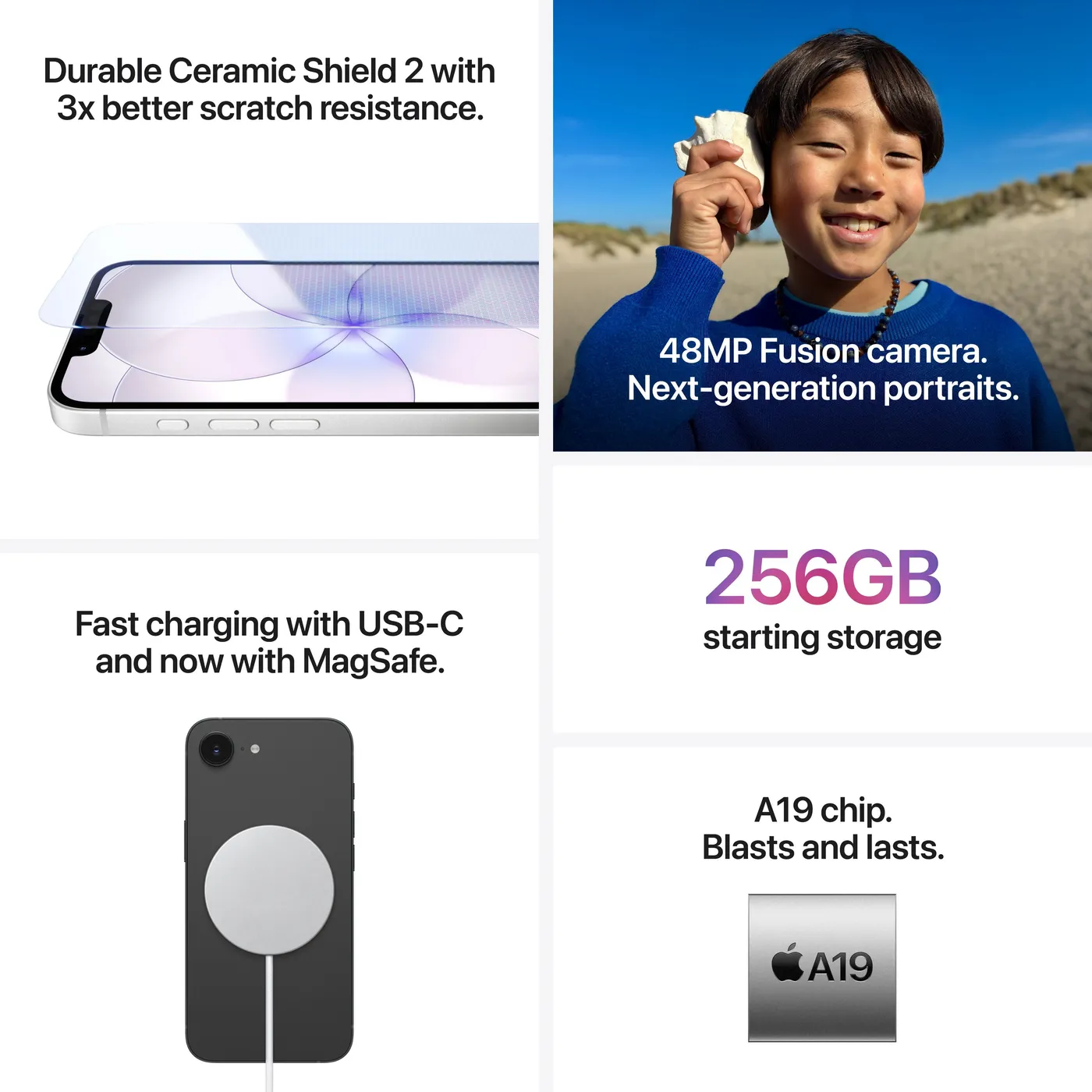 iPhone 17e — Rose tendre · 256 Go
