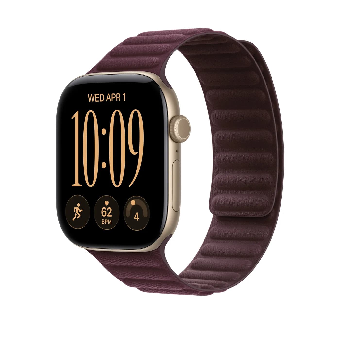 46mm Burgundy Magnetic Link - M/L — 46mm Burgundy Magnetic Link - M/L