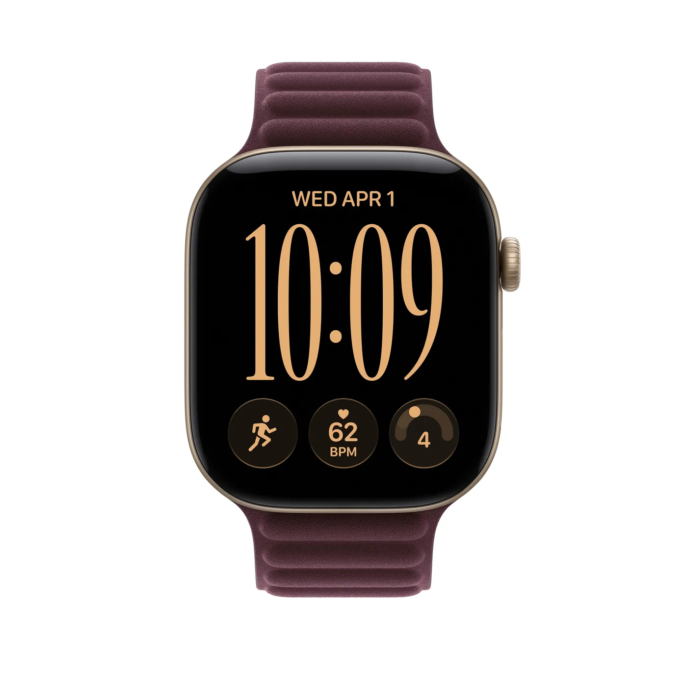 46mm Burgundy Magnetic Link - M/L — 46mm Burgundy Magnetic Link - M/L