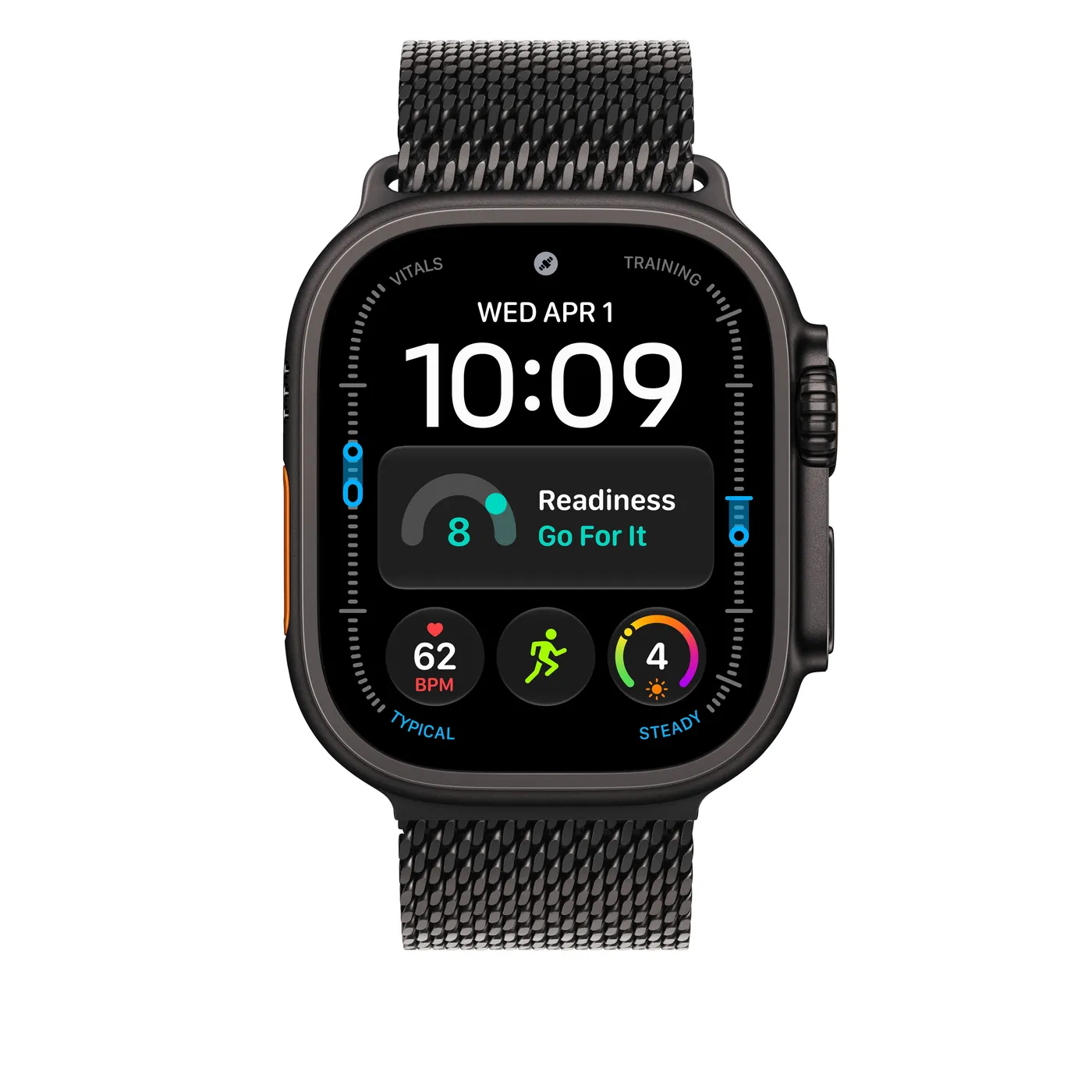 49mm Black Titanium Milanese Loop - Small — 49mm Black Titanium Milanese Loop - Small