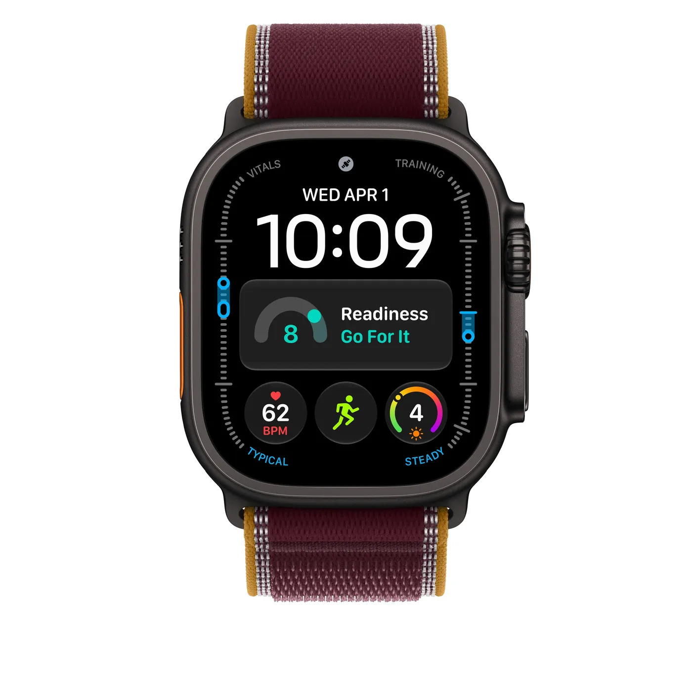 49mm Burgundy Trail Loop - M/L - Black Titanium Finish — 49mm Burgundy Trail Loop - M/L - Black Titanium Finish