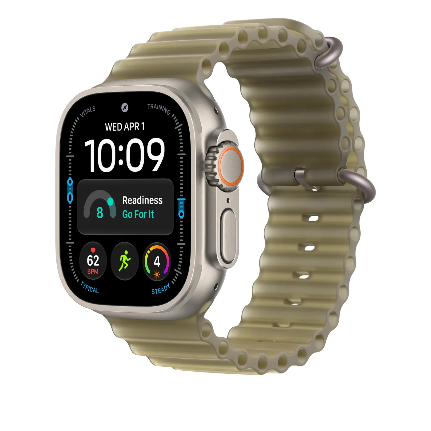 49mm Translucent Kelp Ocean Band Extension - Natural Titanium Finish — 49mm Translucent Kelp Ocean Band Extension - Natural Titanium Finish