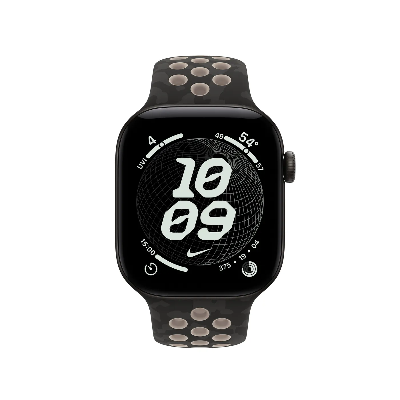 42mm After Dark Black Nike Sport Band - M/L — 42mm After Dark Black Nike Sport Band - M/L