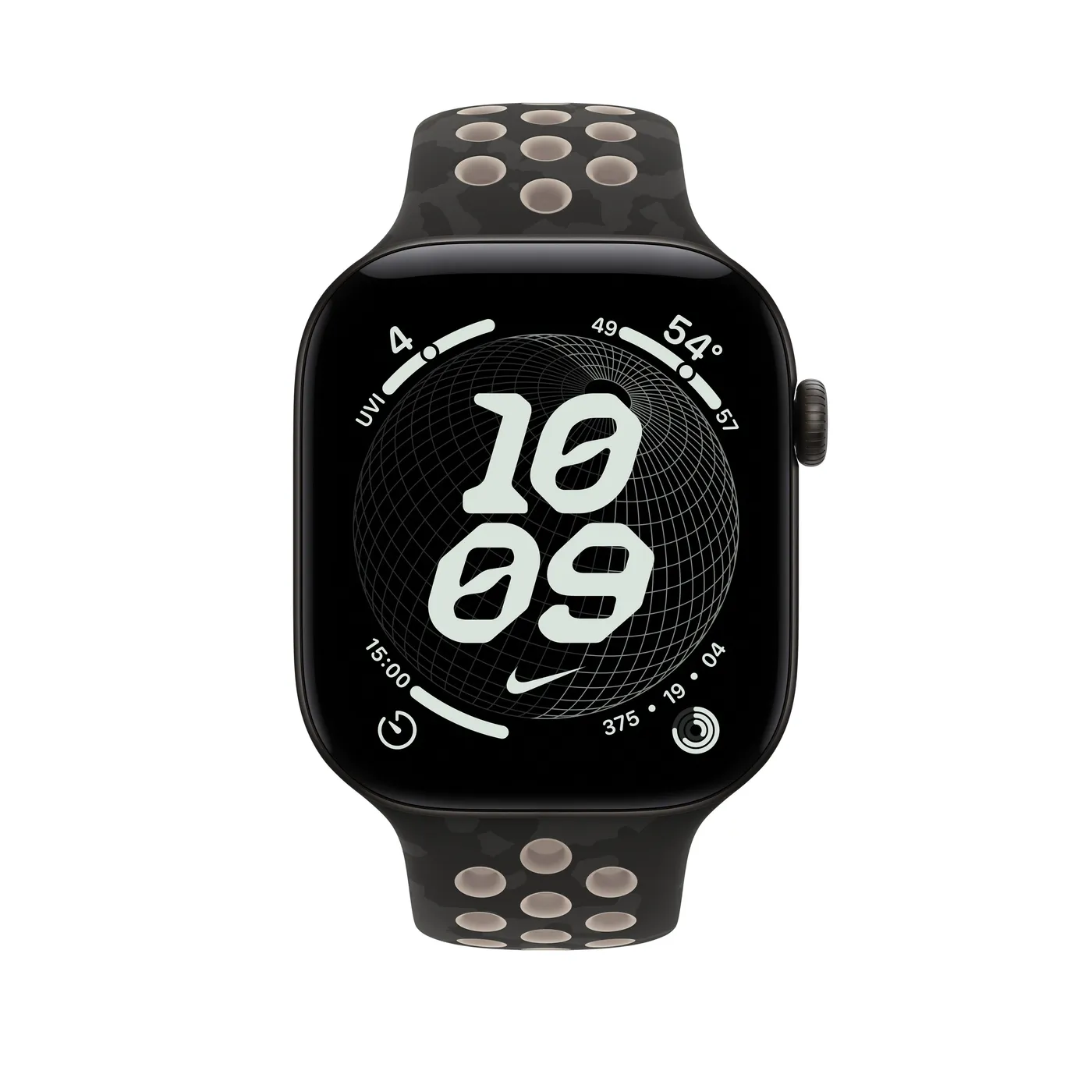 46mm After Dark Black Nike Sport Band - S/M — 46mm After Dark Black Nike Sport Band - S/M