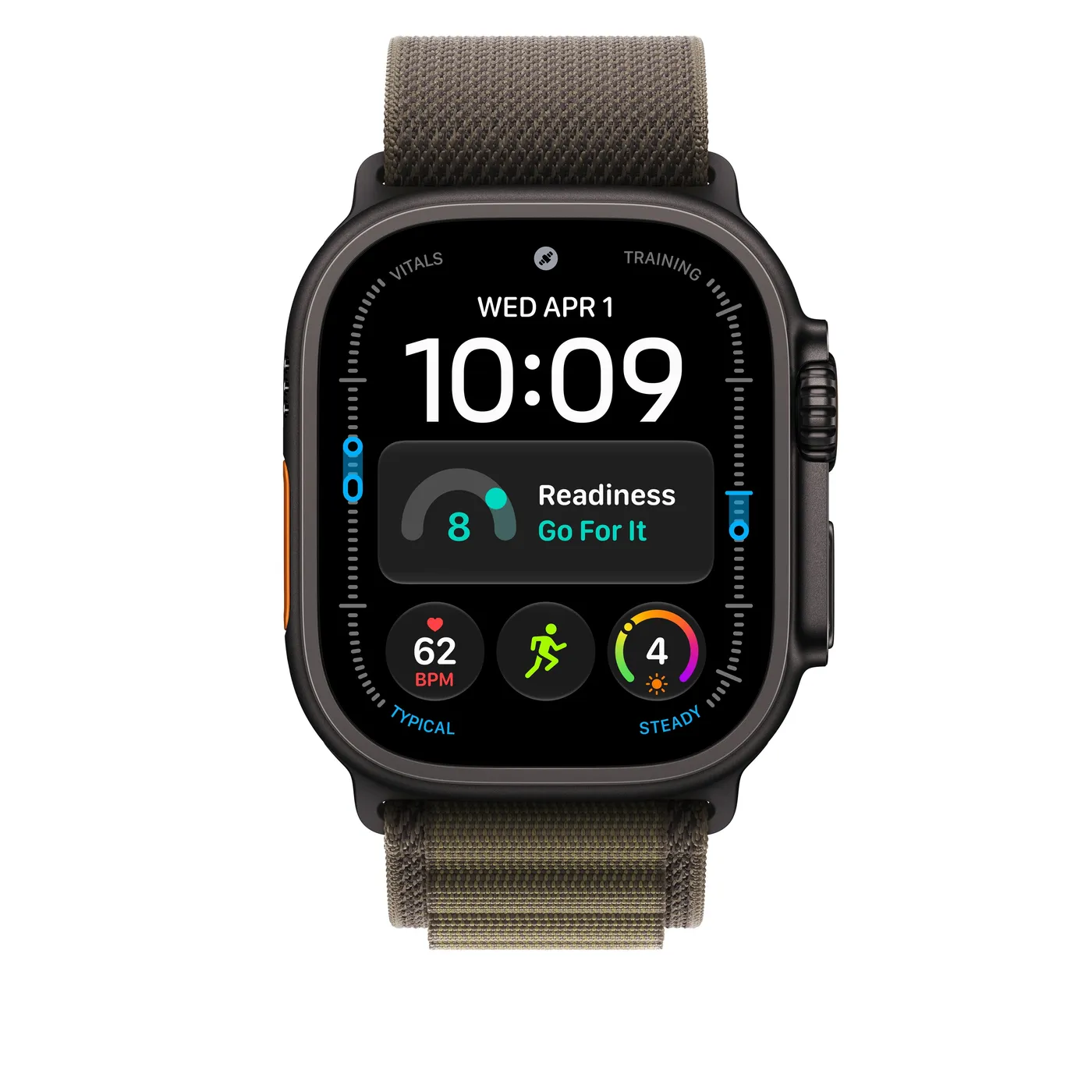 49mm Dark Olive Alpine Loop - Small - Black Titanium Finish — 49mm Dark Olive Alpine Loop - Small - Black Titanium Finish