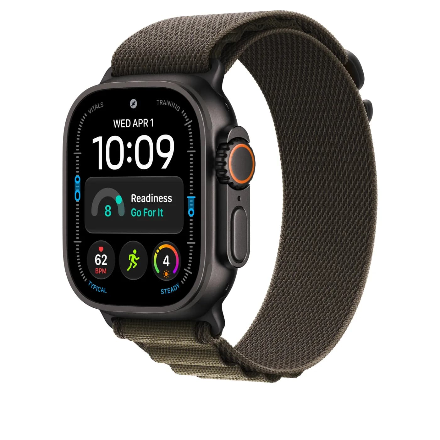49mm Dark Olive Alpine Loop - Medium - Black Titanium Finish — 49mm Dark Olive Alpine Loop - Medium - Black Titanium Finish