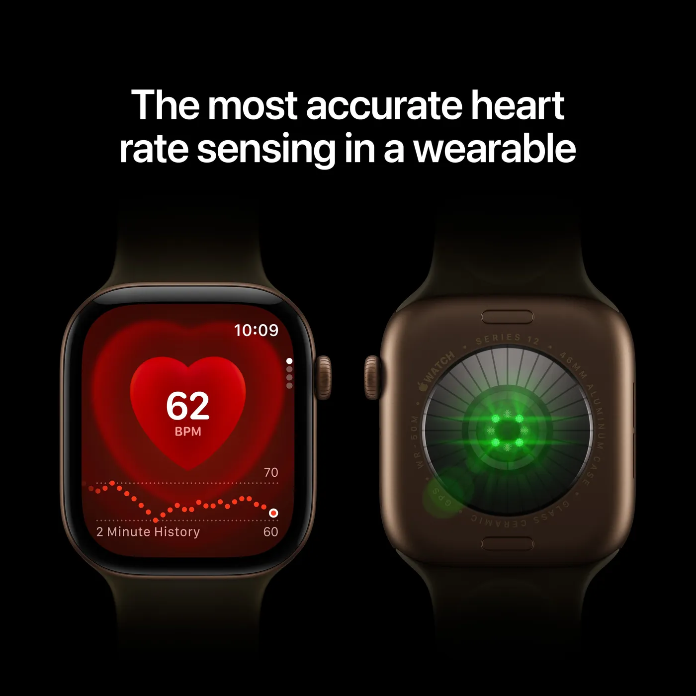Apple Watch Series 12 Sport Band — Gris sidéral · Bleu marine · Aluminium · 42mm · GPS · S/M