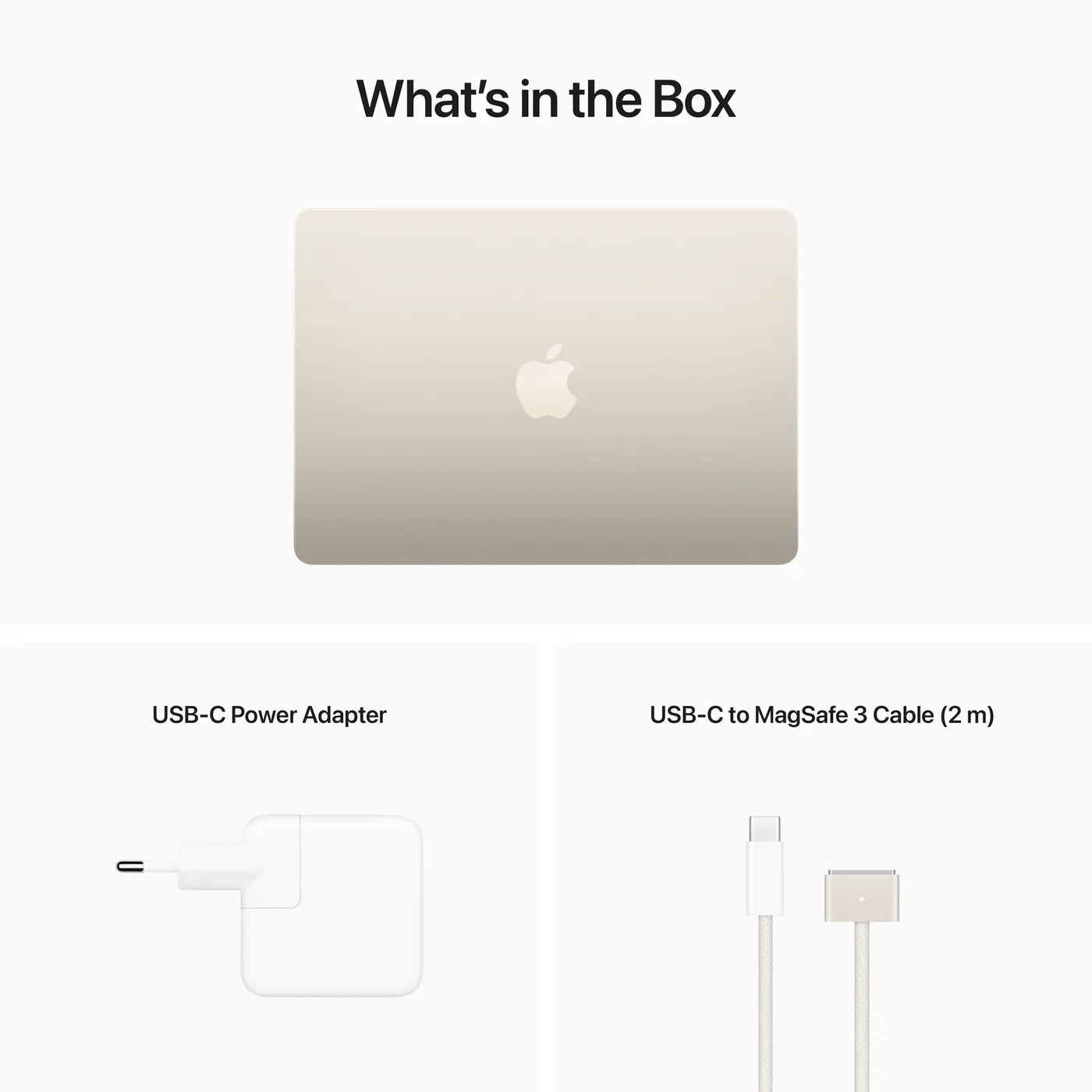 13-inčni MacBook Air — Lumière stellaire · Puce Apple M2, CPU 8 cœurs et GPU 8 cœurs · 16 Go · 256 Go