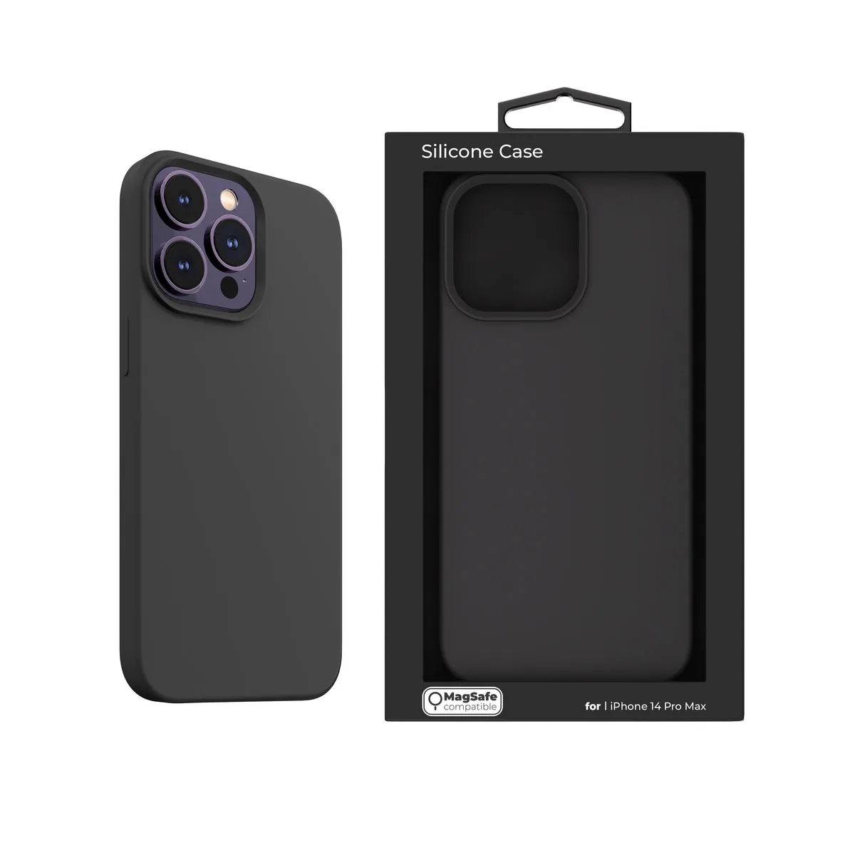 Next One silikonska maska za iPhone 14 Pro Max - crna — Next One silikonska maska za iPhone 14 Pro Max - crna