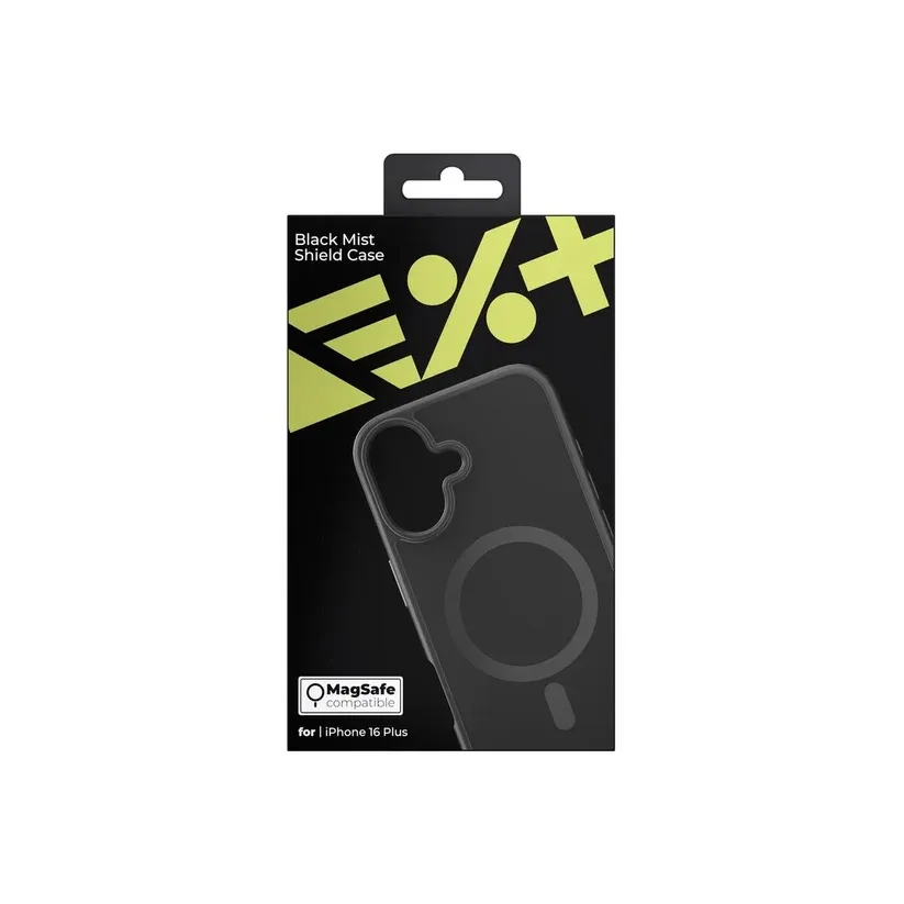 Next One Mist Shield maska s MagSafe za iPhone 16 Plus - crna — Next One Mist Shield maska s MagSafe za iPhone 16 Plus - crna