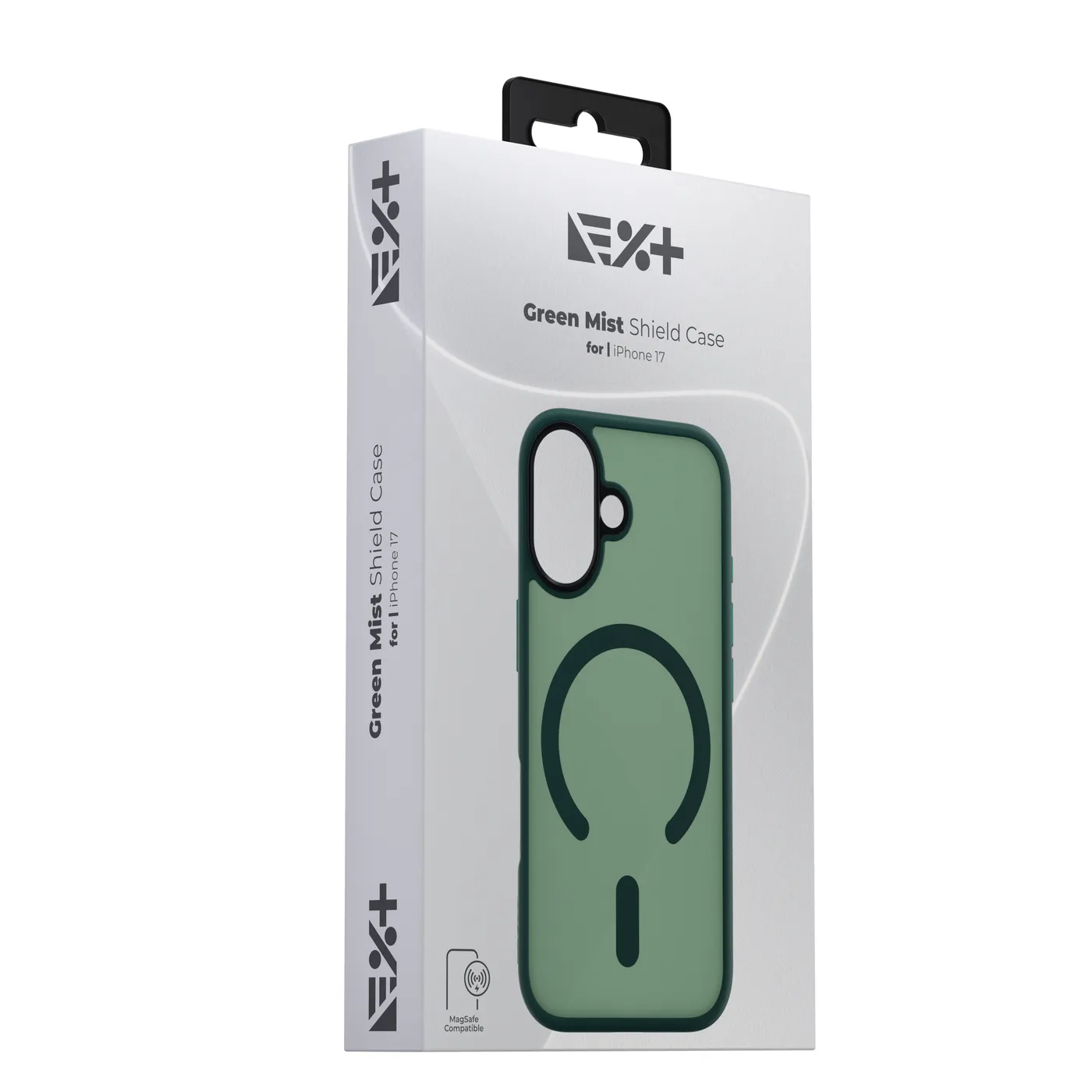 Next One Mist Shield maska s MagSafe za iPhone 17 - zelena — Next One Mist Shield maska s MagSafe za iPhone 17 - zelena