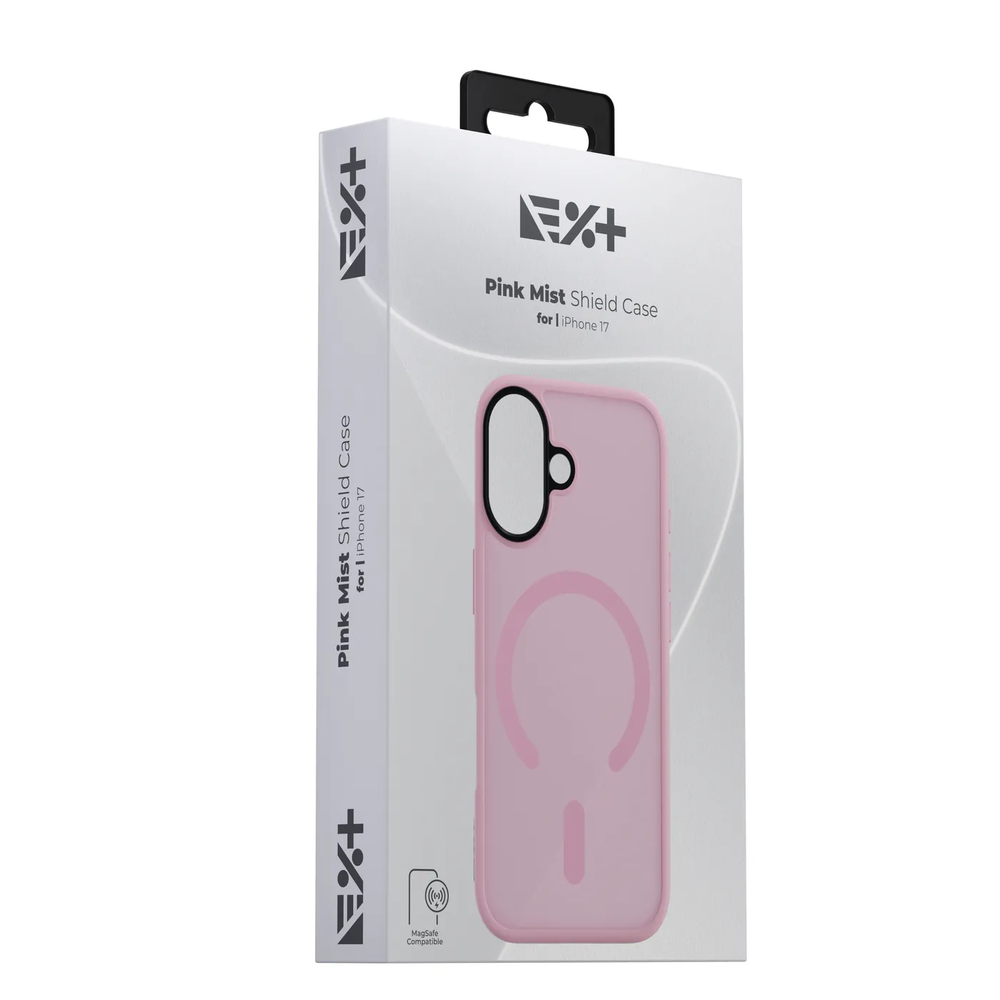 Next One Mist Shield maska s MagSafe za iPhone 17 - ružičasta — Next One Mist Shield maska s MagSafe za iPhone 17 - ružičasta