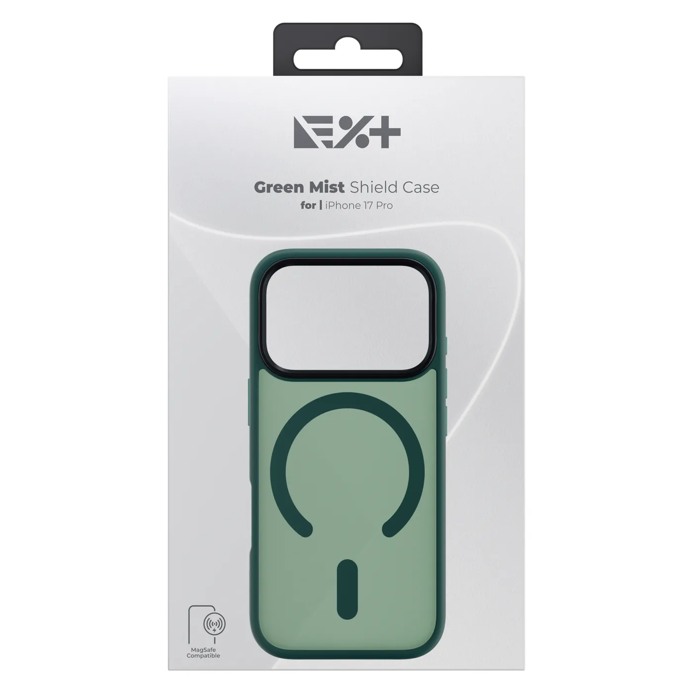 Next One Mist Shield maska s MagSafe za iPhone 17 Pro - zelena — Next One Mist Shield maska s MagSafe za iPhone 17 Pro - zelena