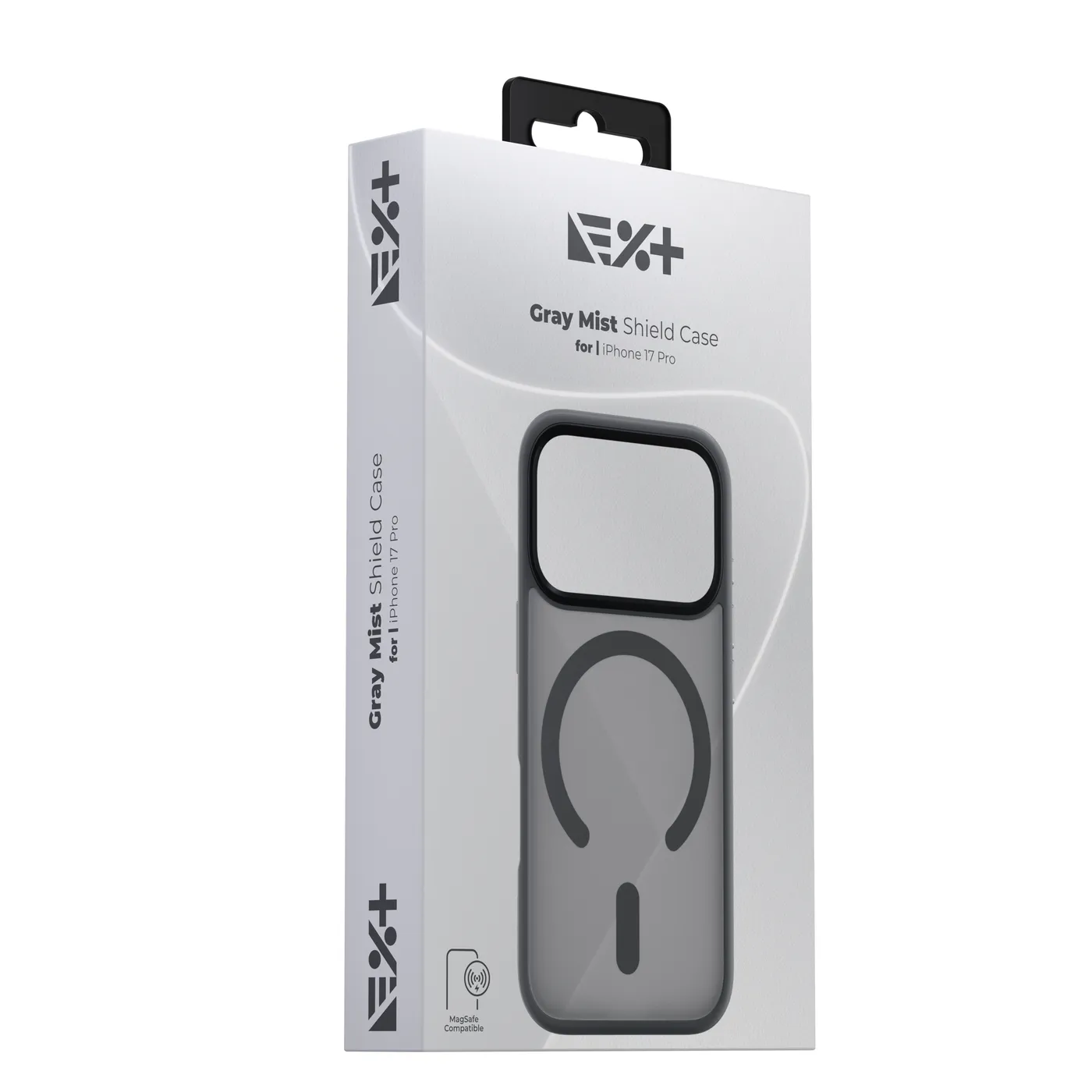 Next One Mist Shield maska s MagSafe za iPhone 17 Pro - siva — Next One Mist Shield maska s MagSafe za iPhone 17 Pro - siva