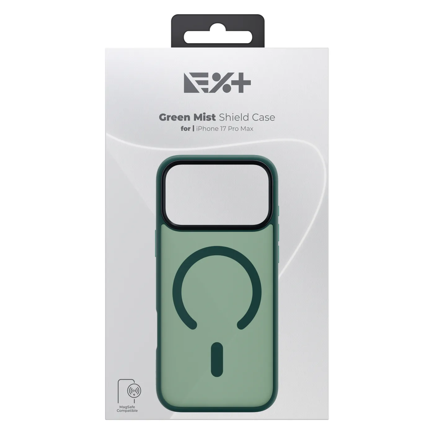 Next One Mist Shield maska s MagSafe za iPhone 17 Pro Max - zelena — Next One Mist Shield maska s MagSafe za iPhone 17 Pro Max - zelena