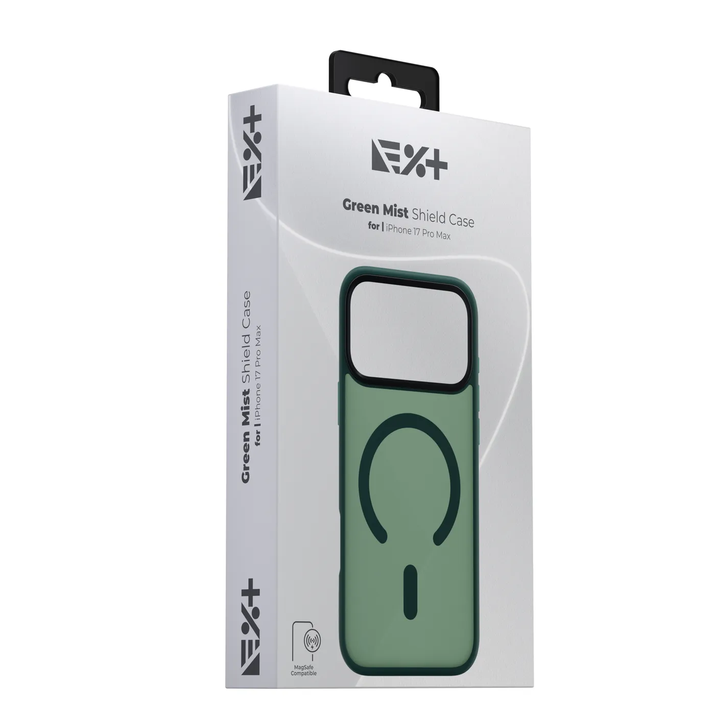 Next One Mist Shield maska s MagSafe za iPhone 17 Pro Max - zelena — Next One Mist Shield maska s MagSafe za iPhone 17 Pro Max - zelena
