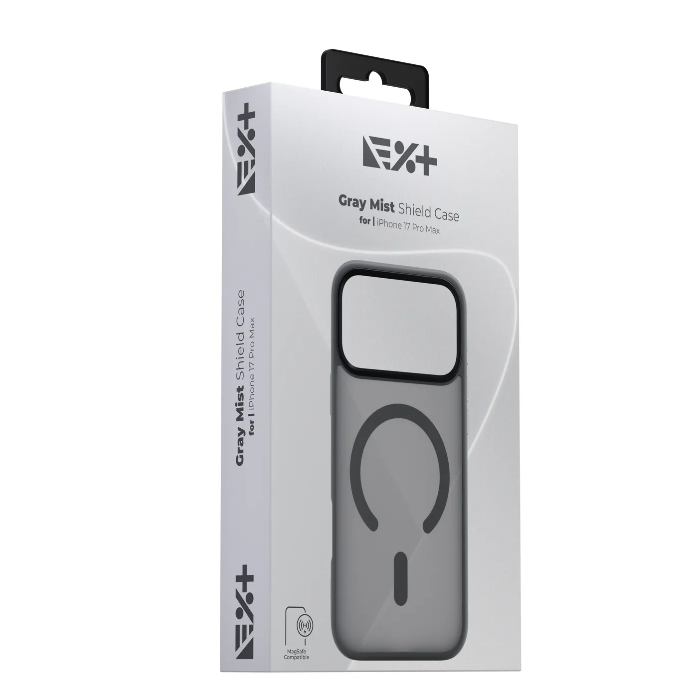 Next One Mist Shield maska s MagSafe za iPhone 17 Pro Max - siva — Next One Mist Shield maska s MagSafe za iPhone 17 Pro Max - siva