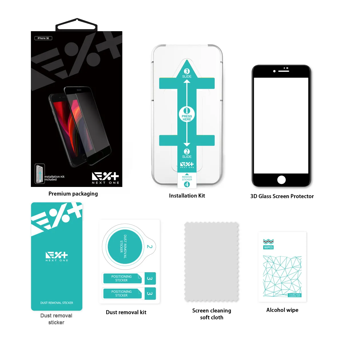 Next One 3D staklo za iPhone SE — Next One 3D staklo za iPhone SE