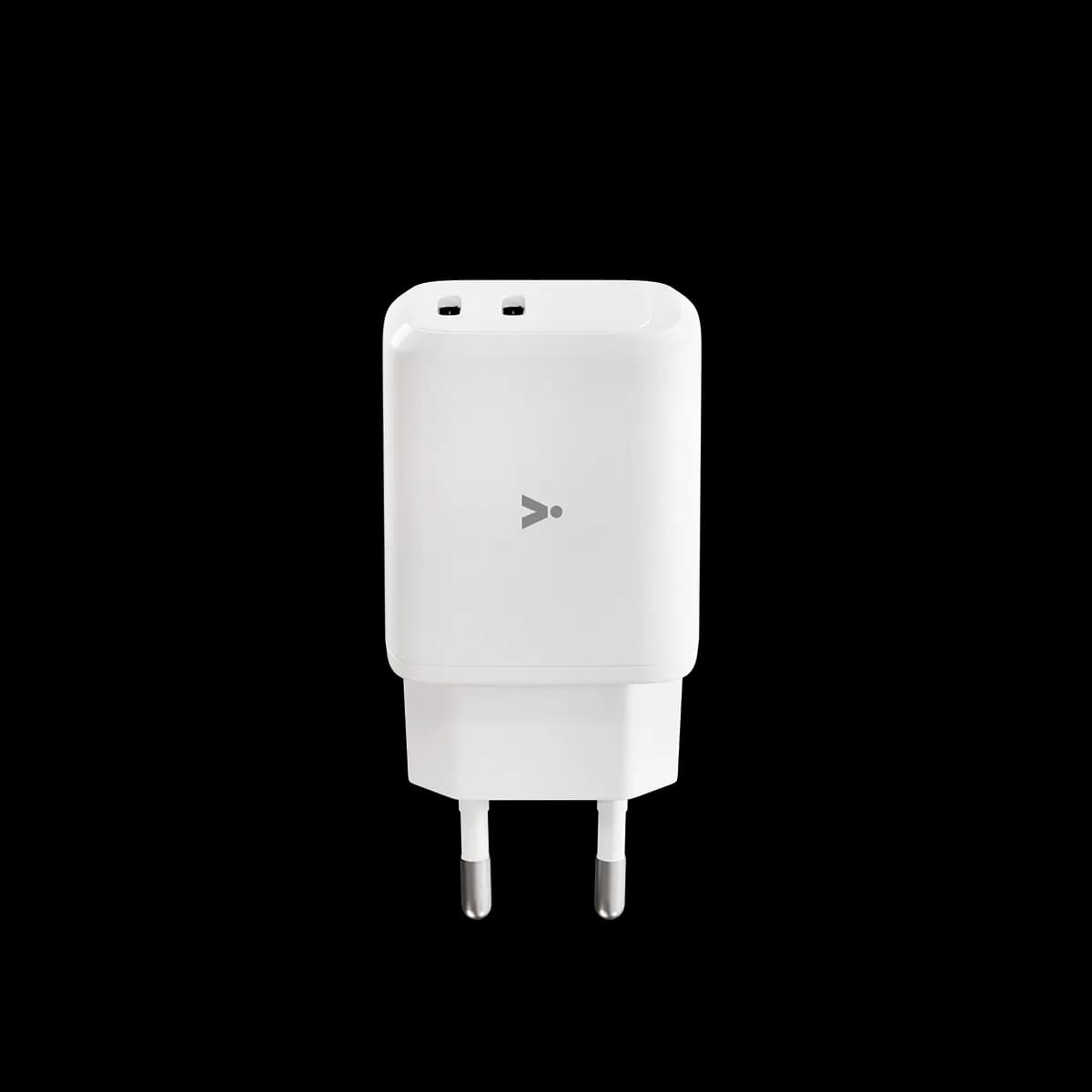 iSTYLE Double USB-C punjač 45 W - bijeli — iSTYLE Double USB-C punjač 45 W - bijeli
