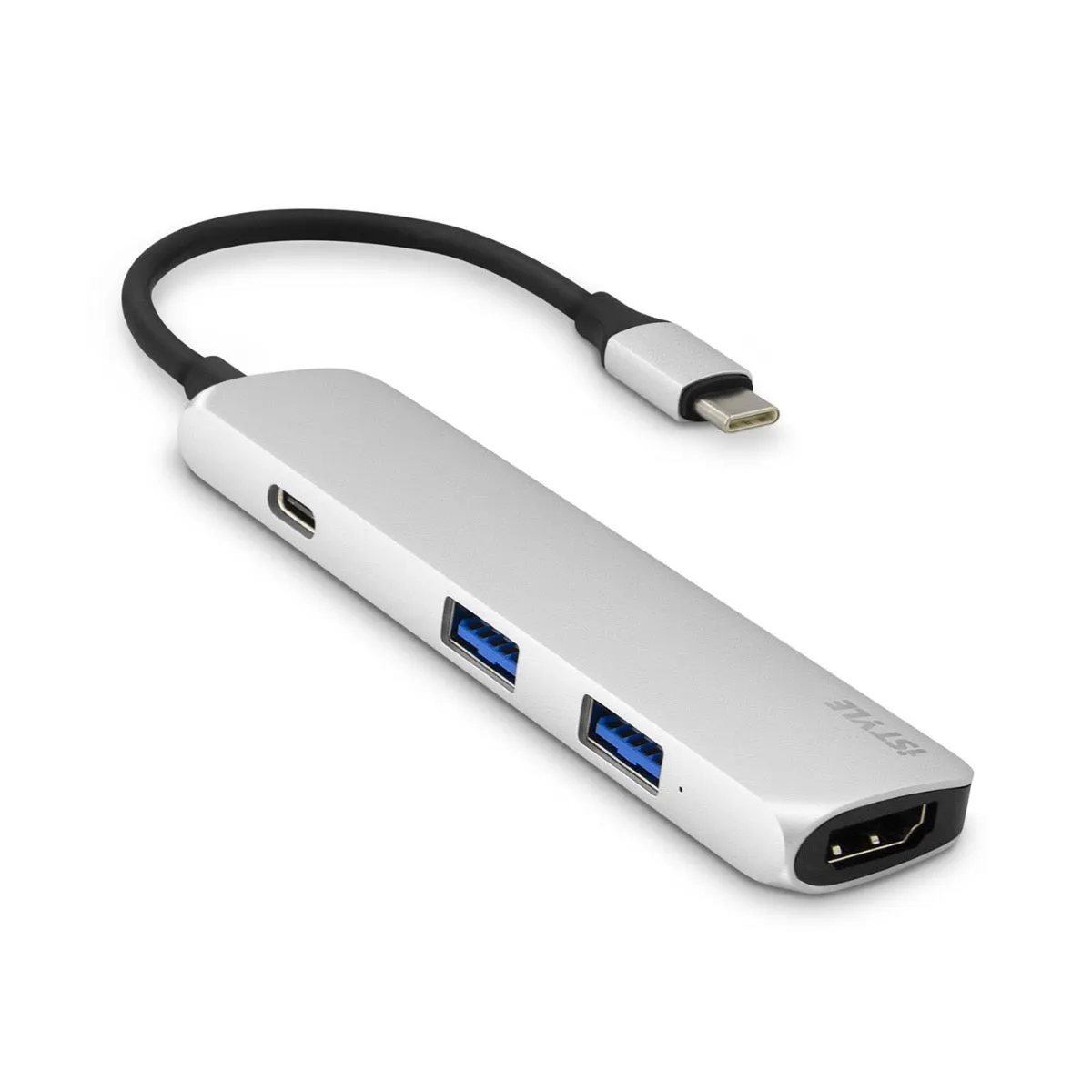 iSTYLE USB Type-C HUB 4K HDMI - srebrna/crna — iSTYLE USB Type-C HUB 4K HDMI - srebrna/crna