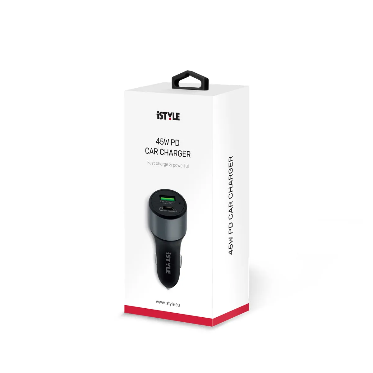 iSTYLE 45 W PD punjač za auto - svemirski siva — iSTYLE 45 W PD punjač za auto - svemirski siva