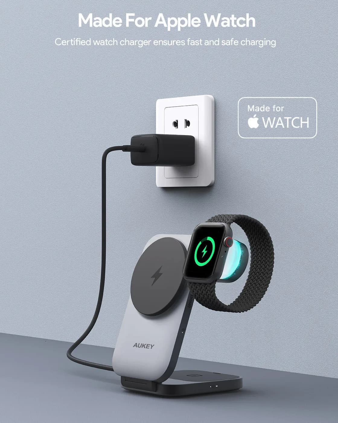 AUKEY MagFusion Z Qi2 3-in-1 Foldable Magnetic Fast Wireless Charging Station — AUKEY MagFusion Z Qi2 3-in-1 Foldable Magnetic Fast Wireless Charging Station